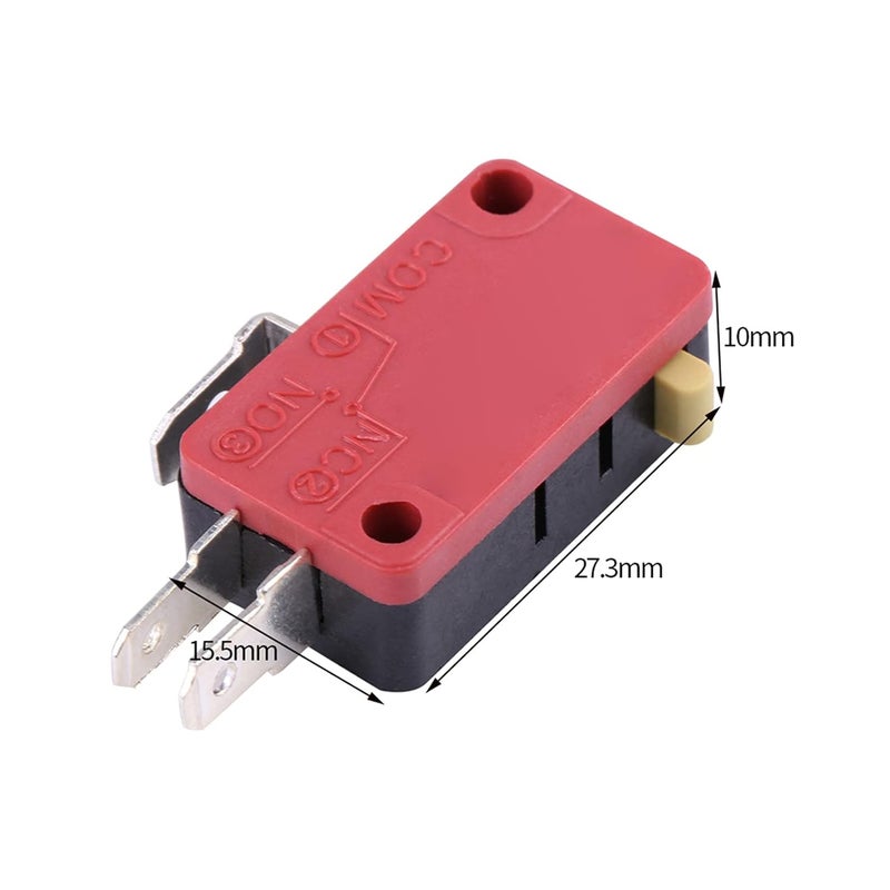 Moofey 10 PCS Red 3pins Microswitch Buttons, Start Push Button Micro Switch Replacement for Gaming Player - Image 2